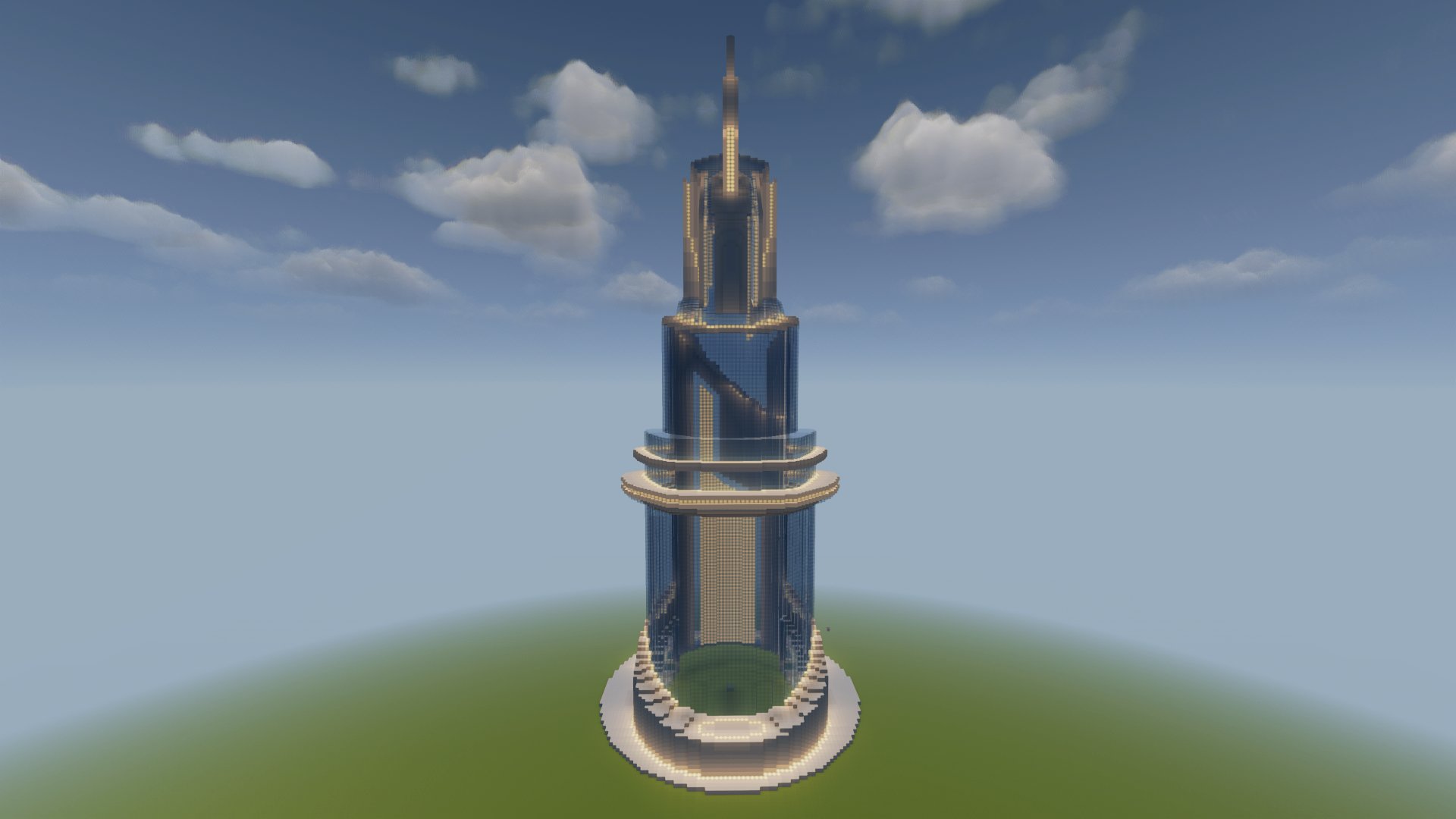 Futuristic Sci-Fi Headquarters | Modern Tower | Minecraft Schematic