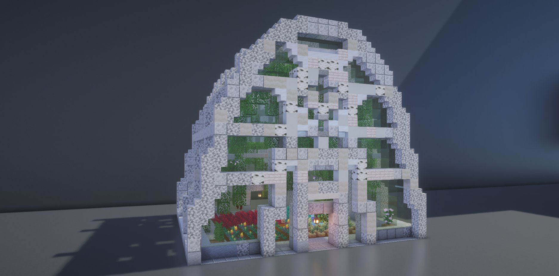 Lush Glass Greenhouse