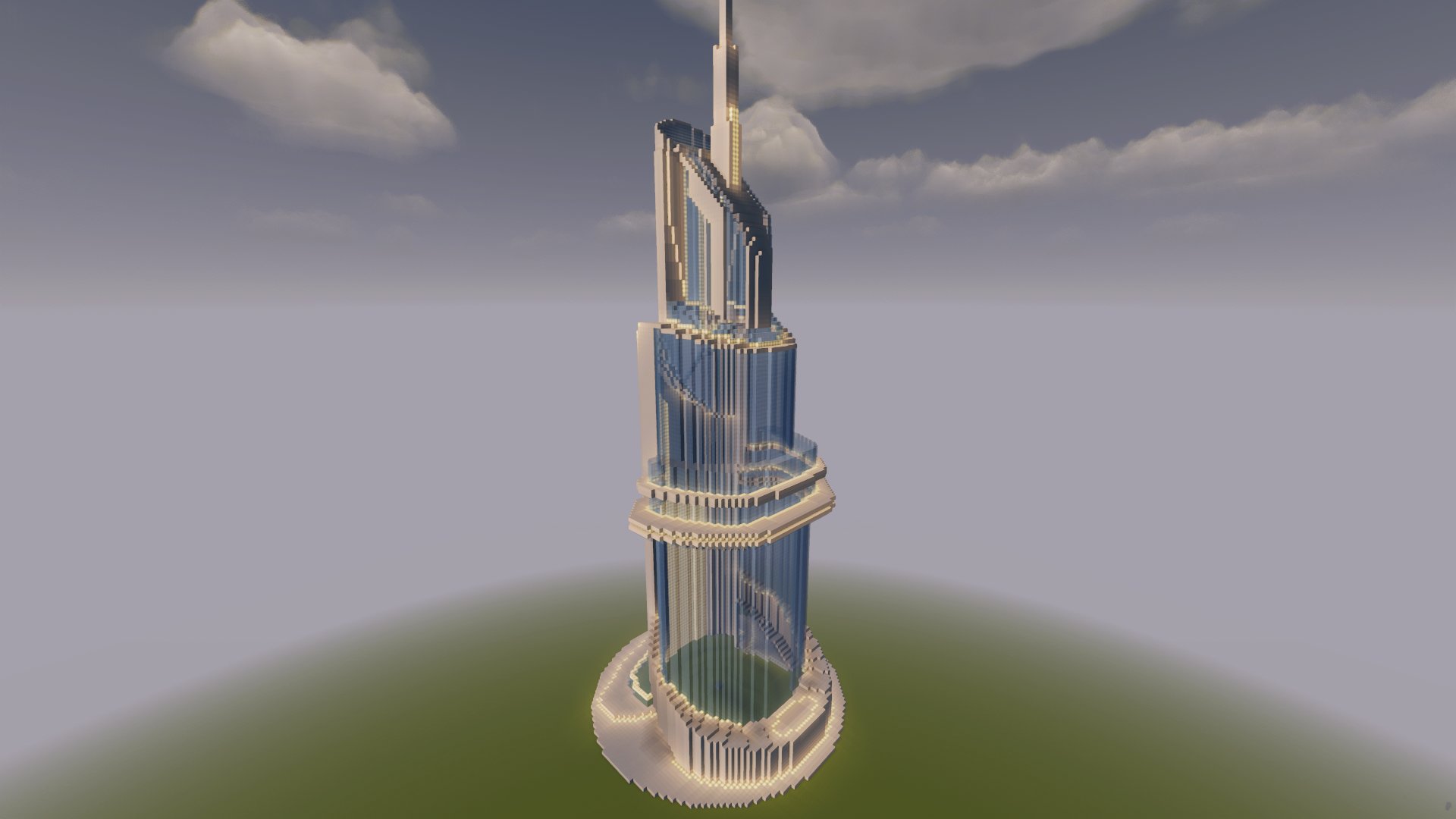 Futuristic Sci-Fi Headquarters | Modern Tower | Minecraft Schematic