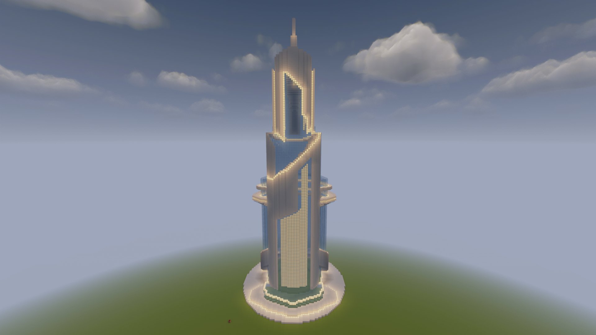Futuristic Sci-Fi Headquarters | Modern Tower | Minecraft Schematic